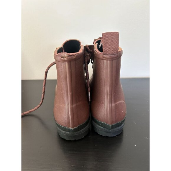 Madewell Lace-Up Lugsole Rain Boot, Size 8 - Picture 2 of 5